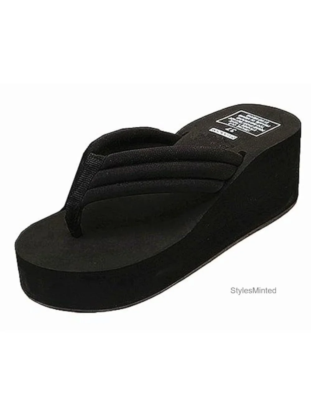 Women's High-Heeled Wedge Flip Flops Sandals - EVA Foam Open Toe Slippers